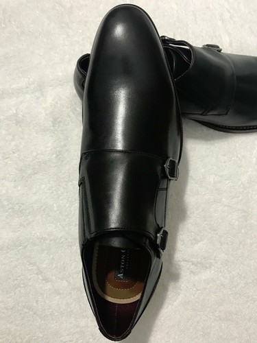 Zapatos para hombre Aston Grey Collection Kedaeri con correa de monje sin cordones talla 11,5 negros de EE. UU. - Imagen 4 de 12