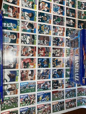 1987 Topps Football Uncut Sheet, Feat. Phil Simms (baseball sets NOT included)
