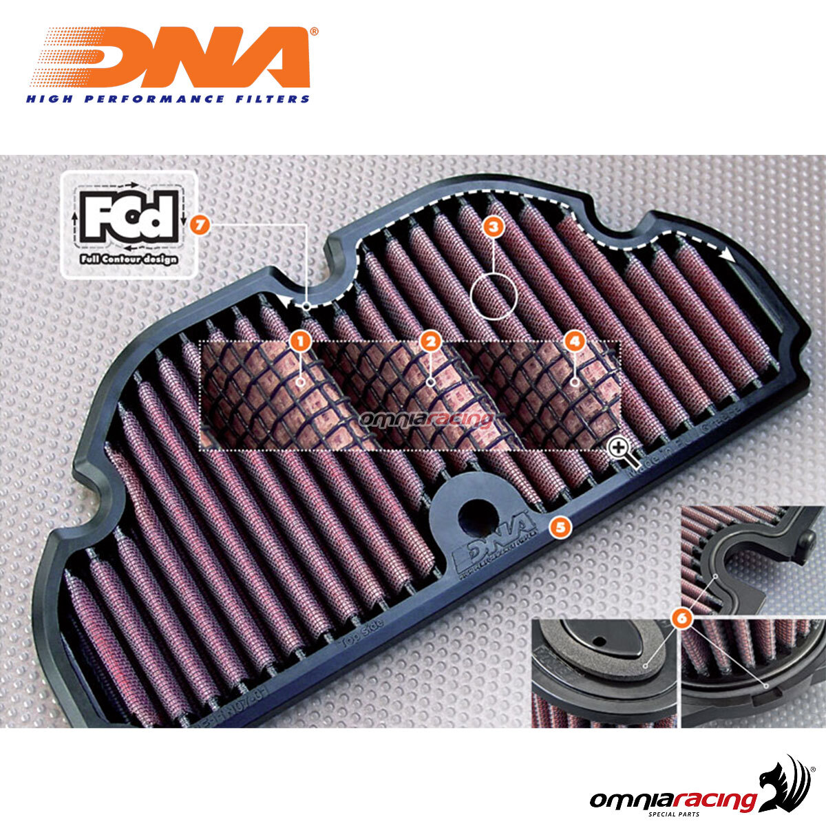 Filtro Aria DNA Stage 2 Per Husqvarna Svartpilen 401 (2018-2023) - Alta Prestazione, Aumento Flusso Aria E Potenza