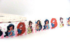 Disney Style Characters Princess 7/8 inch Grosgrain Ribbon Pink Stripe