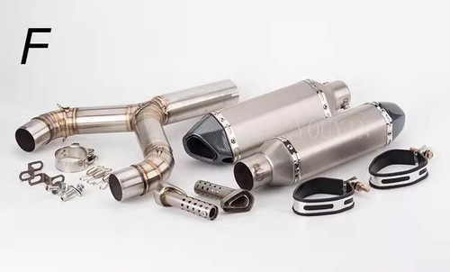 Silenciador de tubo de escape de motocicleta 51 mm tubo de enlace medio para Aprilia Shiver 750 08-17 - Imagen 7 de 12
