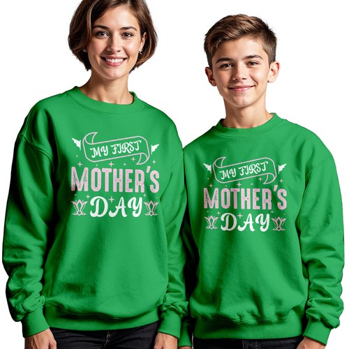 Womens Kids My First Mothers Day Sweatshirt Jumper Funny Mama Mom Cute Gift 1#MD - Picture 19 of 30