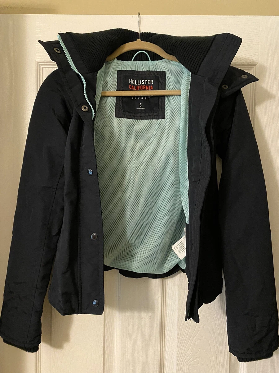 Hollister California All Weather Jacket Navy Blue Womens Small eBay