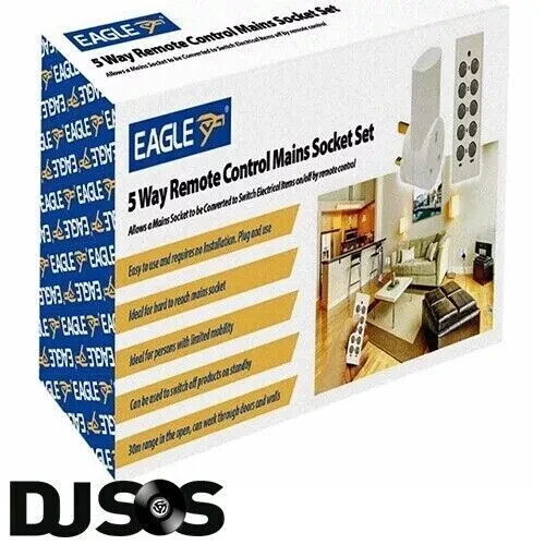 5 Wireless Remote Control Mains Electrical Sockets UK Plug In 13A Adapters White - Picture 4 of 4