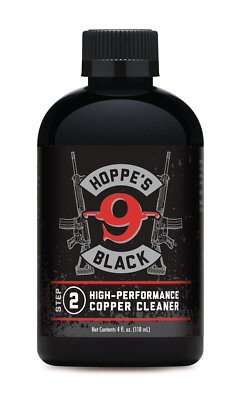 Hoppe's No. 9 HBCC Black Copper Cleaner 4oz Bottle Gun Bore Solvent Remover