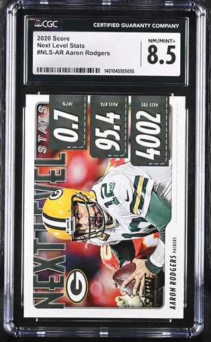 2020 Score Aaron Rodgers #NLS-AR Next Level Stats Football CGC 8.5