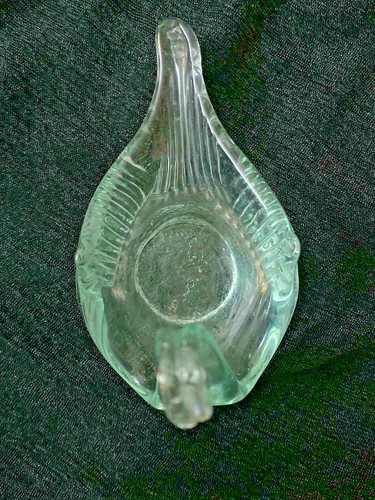 Vintage Handmade Glass Ashtray Figurine old Soviet Swan Art Decor Ussr 2" x3.5" - Picture 6 of 11