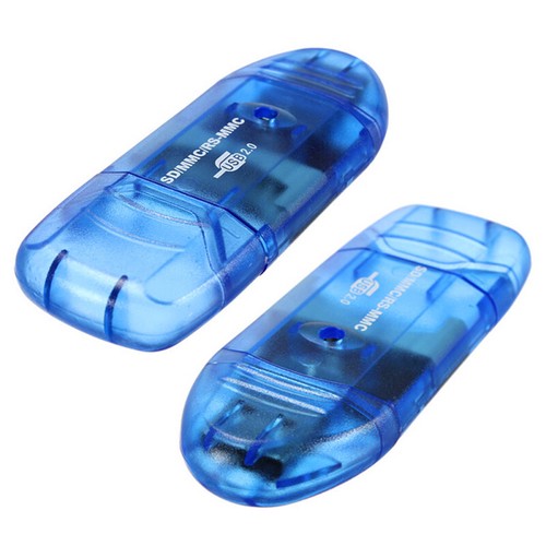 Lecteur Carte Mémoire vers USB 2.0 - Adaptateur pour MMC/SD/SDHC Blue TF Card DE NEUF- - Photo 6/12