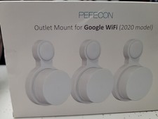3pk-Outlet Wall Mount for Google WiFi 2020 Model, No Messy Wires, Space Saving