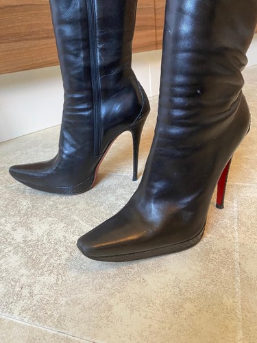 Botas de cuero de tacón alto de diseño de GIANMARCO LORENZI