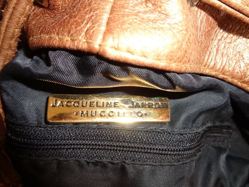 Jacqueline Jarrot Muccillo braun Kordelzug Geldbörse geflochtene Griffe - Bild 4 von 7