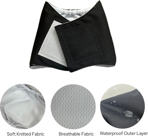 1 Pack 3 Reusable Dog Diapers Washable Male Belly Bands for Dogs, ( Small ) - Picture 3 of 6