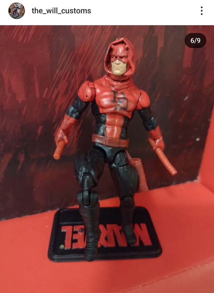 Figura de acción personalizada 3,75" 3 3/4 1:18 escala Daredevil Universo Marvel Foto 2 de 4