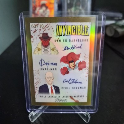 Triple Signagraph Omni Man, Darkblood, Cecil Stedman 03/10 NM Invincible