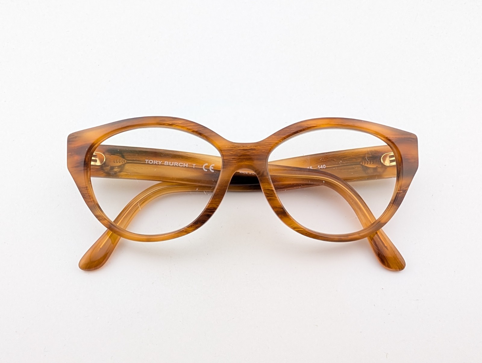 Tory Burch Eyeglasses, Frames Only, TY 2123U 1889, 51-15-140, Honey Brown Stripe
