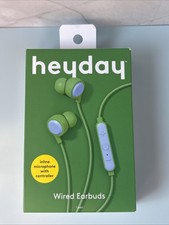 Heyday Wired Earbuds in Green And Blue- New-Sealed