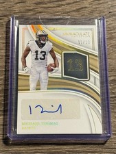 2023 PANINI IMMACULATE MICHAEL THOMAS NUMBERS PATCH AUTO AUTOGRAPH 13/13 SAINTS