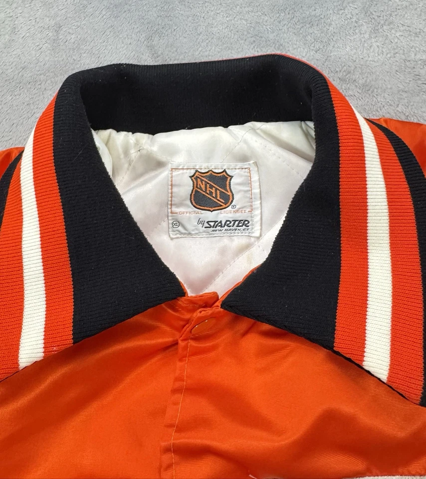 Rare Vintage 80’s Philadelphia Flyers Satin Collar Starter Jacket Size XL USA🔥 - Image 2 of 4
