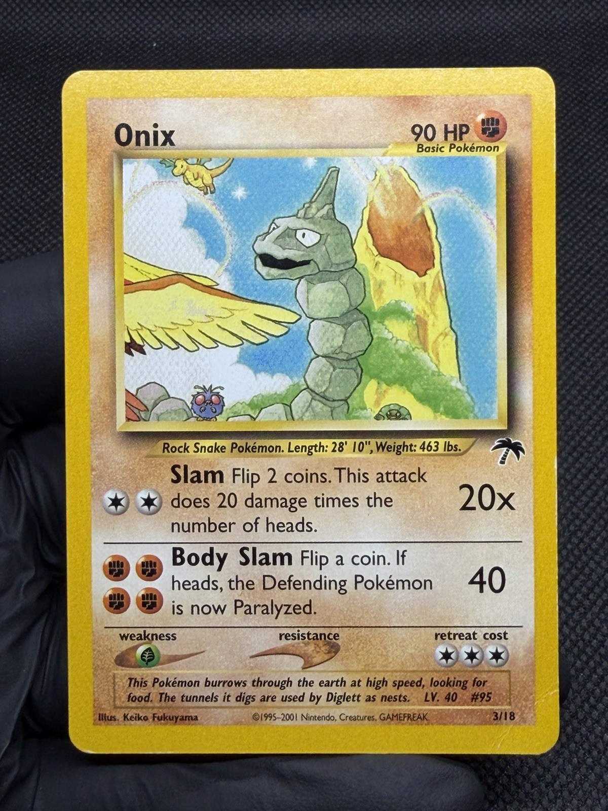 Onix 3/18 Southern Islands NM WOTC Pokémon TCG Vintage