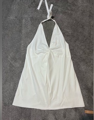 Reformation Jessella White Halter Backless Mini Dress, Women's Size 12 |  eBay