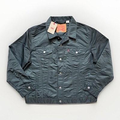 Levi's Men's Nylon Trucker Jacket XL Forest Green Type III NEW