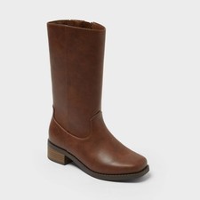 Girls' Sade Stove Pipe Boots - Cat  Jack Brown 4