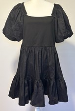 Women’s City Chic Sweet Puff Black Plus Size Medium Poppie Dress NWT