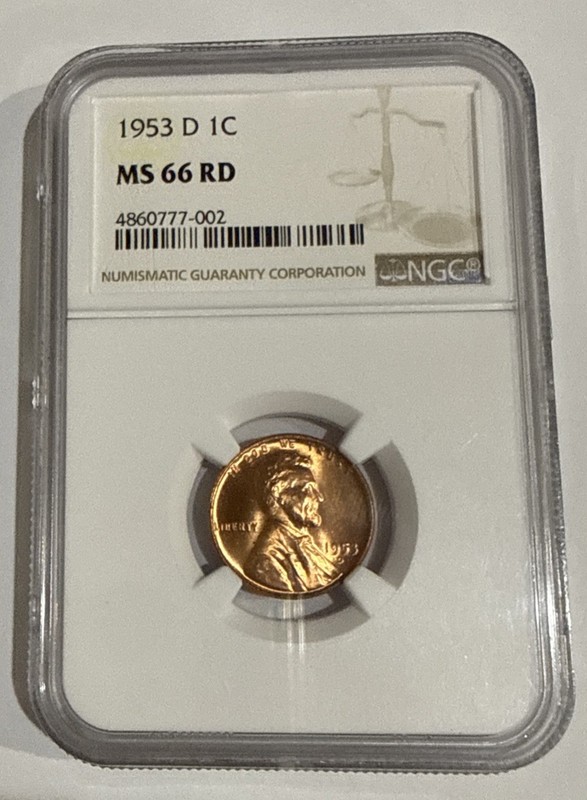 1953-D LINCOLN WHEAT CENT NGC MS66RD 959025