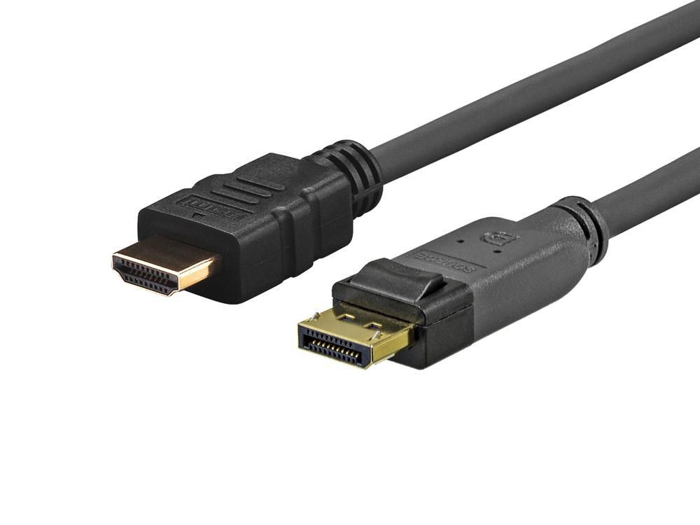 Vivolink HDMI (Typ A) — DisplayPort (2 m), Videokabel, Schwarz - Bild 2
