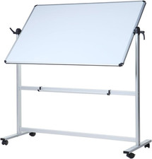 Double-Sided Magnetic Mobile Whiteboard, 96 X 48 Inches, Rolling Dry Erase Board