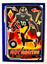 2023 Panini Phoenix Diontae Johnson PURPLE Prizm Card Hot Routes #/35 Steelers!
