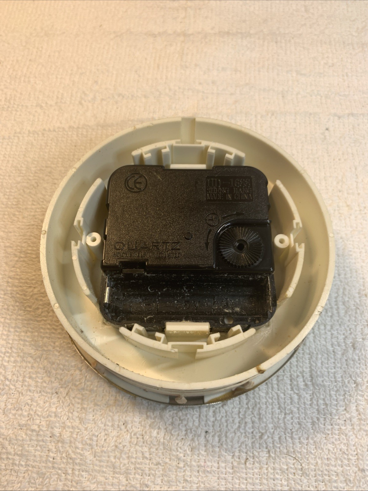 Quartz Cherry Wood Gold & Brown 1980s Grandfather Mantle or Table Clock 17.5”