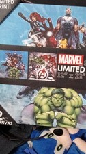 Marvel Limited Edition Avengers Canvas Print Set Hulk Iron Man Thor 12" x 12"
