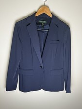 Ralph Lauren Women's Blue Blazer Size 6 Made In Philippine Vintage Jacket