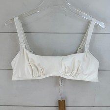 NEW SKIMS Sculpting Swim Ruched Lined Bikini Top Marble WOMEN L