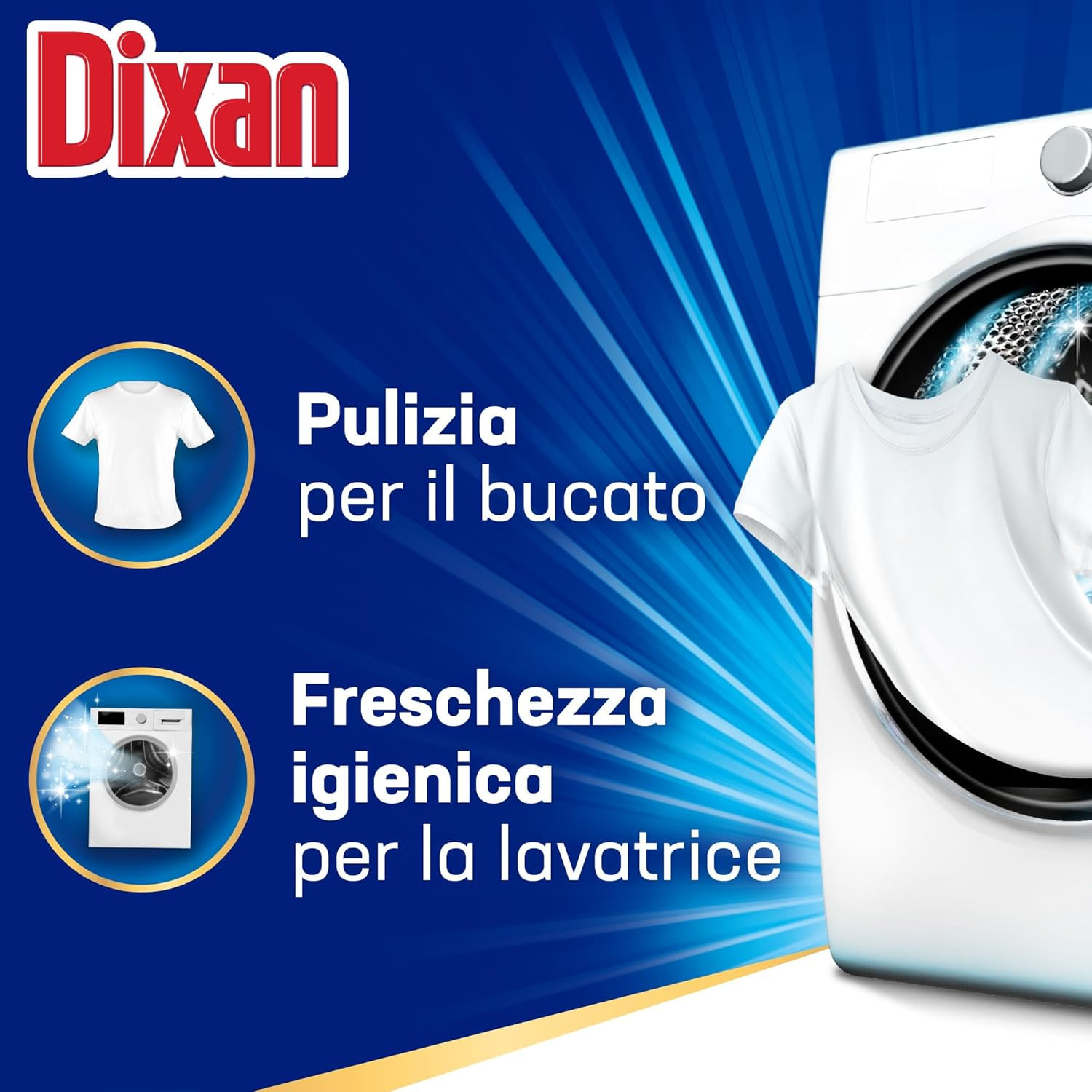 Dixan Liquido Classico Detersivo Lavatrice Formato Scorta (4 x 19 Lavaggi),  Dete