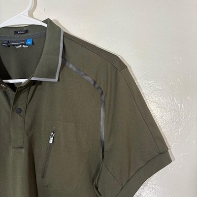 J.LINDEBERG/GOLF ジップアップ半袖シャツ サイズ:S J.Lindeberg Polo Shirt Mens Medium Green Solid Max TX Cooling Golf