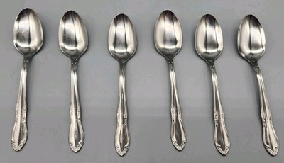 Oneida Plantation Custom Stainless Teaspoon Set of 6 Teaspoons