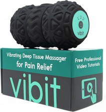 Vibit Vibrating Foot Massager for Plantar Fasciitis & Sciatica Relief - Black