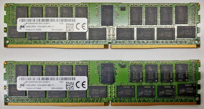 Micron Ram 2 x 32gb Sticks 2RX4 PC4-2400T-RB1-11 Total of 64 gb