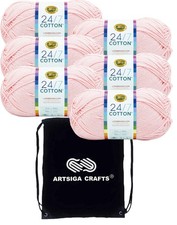 Lion Brand 24/7 Cotton Lemonade 761-103 6-Skeins - Same Dye Lot Worsted Med...