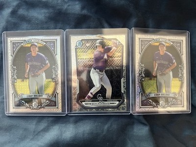 2026 Bowman Chrome Ethan Holliday 1st Chrome Laser Refractor  Lot Of 3 Cards 