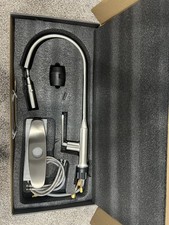 Kitchen Faucet with Pull-Down Swivel, Solid Brass Construction Brushed Nickel