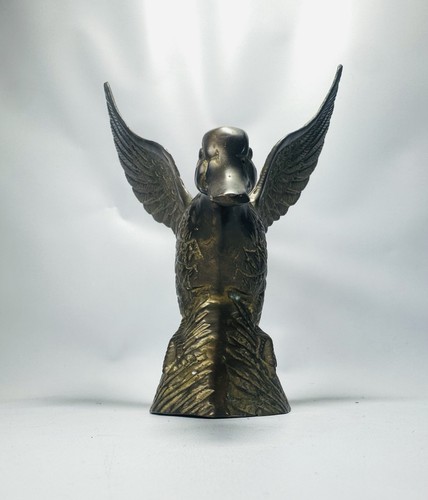 Battlefield Antiques Inc, 1970s Large Solid Brass Mallard Duck Flying EUC HEAVY - Picture 8 of 12