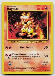 Magmar 36/102 Base Set Unlimited Uncommon