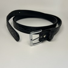 Beautiful Full-Quil Black Ostrich Western Belt - Bullhide Belts Made In The USA