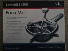 Miu France Stainless Steel Food Mill with 3 Grinding Sizes 2.1 Quart