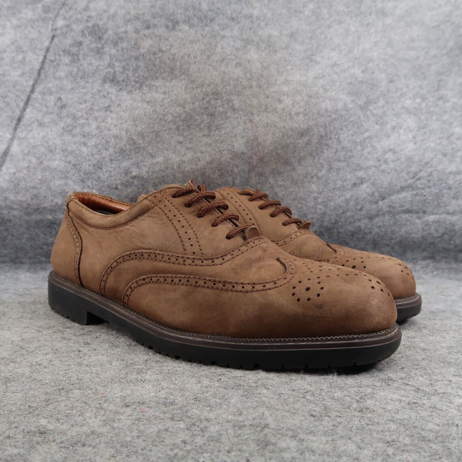 SAOLA Claybrooke Scarpe Uomo 10.5 Oxford Punta Alare Formali Classiche Pelle Montana Marrone