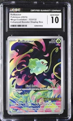 Bulbasaur 133/132 CGC 10 Gem Mint 2025 Stamped Promo Box Mega Evolution Pokemon