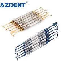 Dental Composite Filling Instrument Gold/Blue Titanium Coated Restorative Kit
